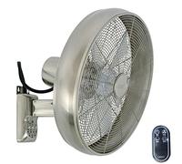 LUCCI AIR Ventilateur mural Breeze avec télécommande, ventilateur mural pivotant automatique, Ø 46 cm, acier