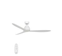 LUCCI AIR Whitehaven Ventilateur de plafond avec télécommande ABS 35 W 142 cm, ABS Métal, Blanc., 142 cm Durchmesser