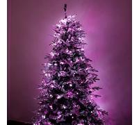Luccika Cape Lumineuse Filet avec 240 LED Roses et Blanc Glacé pour Sapin de Noël de 180 à 230 cm de Hauteur avec mémoire et 8 Effets Lumineux pour intérieur et extérieur