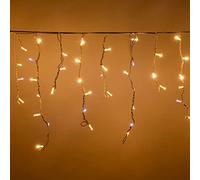 Luccika Cascade de Stalactiti 5 x 0,7 m avec 200 MaxiLed Blanc Chaud et flash Blanc Glace tente pluie Professionnel pour usage extérieur intérieur Extensible