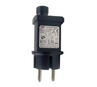 Luccika Transformateur d'alimentation 3,6 W pour LED 31 V IP44 avec prise Shuko Adaptateur pilote ignifuge basse tension lumières et décorations de Noël mémoire 8 jeux lumière différents Noir