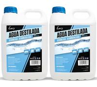 LUCCY Eau Distillée Déminéralisée Déionisée 10 Litres - Eau Pure 100% - CPap, Humidificateur, Fer, Moteurs, Nettoyage, Laboratoires, Plantes