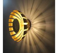 Luce Design LED Applique Murale Plafonnier Flare Or Ø35cm 24W 2200lm Blanc Chaud