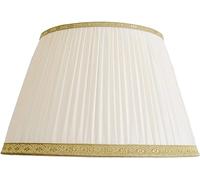 LUCECLASS | Abat-jour abat-jour remplacement chapeau pour lampe ronde nouveau plissé ivoire crème tissu bouclé tissu fait à la main Made in Italy cousu à la main (40 CM ATTACHE E27)