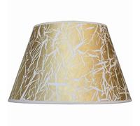 Luceclass - Chapeau abat-jour persia or de rechange pour lampe ronde nouveau en tissu blanc crème et or en tissu fait à la main Fabriqué en Italie cousu à la main (diamètre 35 cm culot E27)