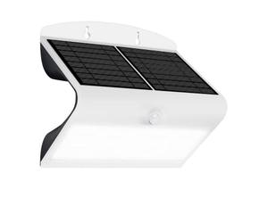 Luceco Applique Mural Solaire 800lm, Lampe Extérieur étanche avec Detécteur de Mouvement, éclairage pour Jardin, Entrée - Blanc