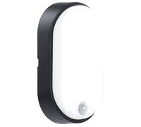 Luceco EBEO10P40-01 Hublot + détecteur Mini Oval 212 x 119 x 60,5 mm-IP54-10W-700 Lm-4000K, Plastique/Polycarbonate, 10 W, Blanc et Noir, 212 x 119 x 60, 5 mm
