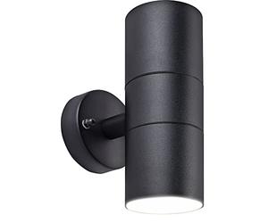 Luceco Ip44 Applique murale décorative d'extérieur en acier inoxydable GU10 Noir