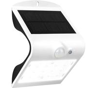 Luceco LEXS30W30-01 Applique Murale Solaire LED IP44 avec Détecteur de Mouvement Acier Blanc 15,2 x 9,6 x 8,3