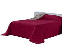 lucena cantos el calor que no pesa Couvre-lit 120 g, 235 x 270 cm, bicolore bordeaux/gris clair