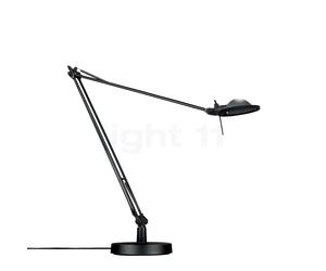 Luceplan Berenice Lampe de table réflecteur gris aluminium/corps noir - avec pied - bras 45 cm