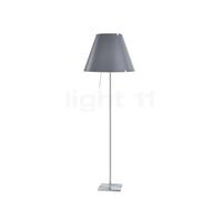 Luceplan Costanza Lampadaire abat-jour gris béton/châssis aluminium - fixe - avec interrupteur - ø40 cm - h. 153 cm