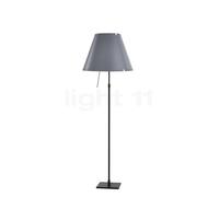 Luceplan Costanza Lampadaire abat-jour gris béton/châssis noir - réglable en hauteur - avec variateur - ø40 cm - h. 160 cm