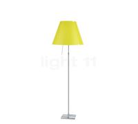 Luceplan Costanza Lampadaire abat-jour jaune canari/châssis aluminium - réglable en hauteur - avec interrupteur - ø40 cm - H.160 cm