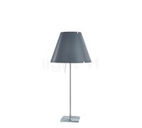 Luceplan Costanza Lampe de table abat-jour gris béton/châssis aluminium - fixe - avec interrupteur