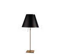 Luceplan Costanza Lampe de table abat-jour noir réglisse/châssis laiton - télescope - avec variateur , Vente d'entrepôt, neuf, emballage d'origine