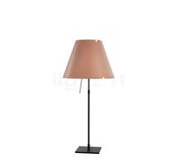 Luceplan Costanza Lampe de table abat-jour nougat/châssis noir - télescope - avec variateur