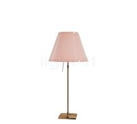 Luceplan Costanza Lampe de table abat-jour poudre/châssis laiton - télescope - avec variateur , Vente d'entrepôt, neuf, emballage d'origine