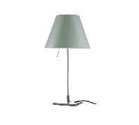 Luceplan Costanzina Lampe à Poser Aluminium M. Abat-jour Vert