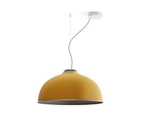 Luceplan Farel LED Akustikleuchte, aluminium mat, abat-jour ocre à l`extérieur / noir à l`intérieur