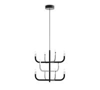 Luceplan J-us 10 Suspension Kronleuchter, noir mat