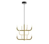 Luceplan J-us 10 Suspension Kronleuchter, or satiné