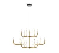 Luceplan J-us 18 Suspension Kronleuchter, or satiné