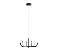 Luceplan J-us 6 Single Suspension Kronleuchter, noir mat