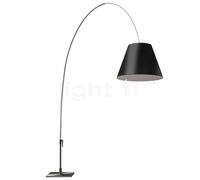 Luceplan Lady Costanza Lampadaire arc abat-jour noir/châssis aluminium - avec variateur