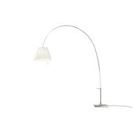 Luceplan Lady Costanza Lampadaire Corps Aluminium, Abat-jour Blanc avec Variateur Dintensité