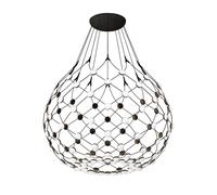 LUCEPLAN lampe à suspension MESH WIRELESS Ø 100 cm (Câbles de 4 mètres - acier et polycarbonate)