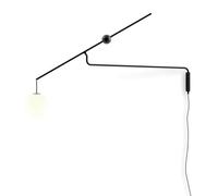 LUCEPLAN lampe murale MALAMATA (Noir mat - Acier et verre soufflé)