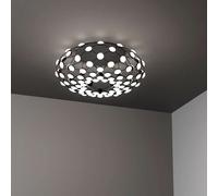 Luceplan Plafonnier Mesh D86PLN LED Ø72 cm acier et polycarbonate Noir