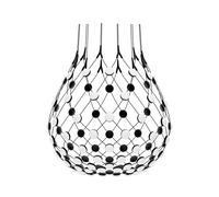 LUCEPLAN lampe à suspension MESH Ø 80 cm (Câbles de 3 mètres - acier et polycarbonate)
