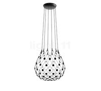 LUCEPLAN lampe à suspension MESH Ø 80 cm (Câbles de 3 mètres - acier et polycarbonate)