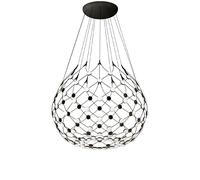 LUCEPLAN lampe à suspension MESH Ø 80 cm (Câbles de 1 mètre - acier et polycarbonate)