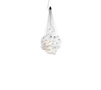 LUCEPLAN lampe à suspension STOCHASTIC avec 48 éléments D87 3000K (Blanc opalin - acier et verre)