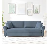 Lucerne canapé droit en tissu 4 places bleu clair