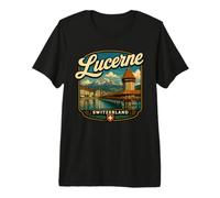 Lucerne Suisse Lucerne Vacances Suisse Voyages T-Shirt Haut de Gamme