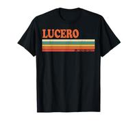 Lucero Rétro Prénom personnalisé Rayures Vintage T-Shirt