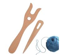 Lucet Burding Fourchette à tricoter en bois - Fourchette à tricoter en bois fabriquée à la main - Kit d'aiguilles tissées pour tricot