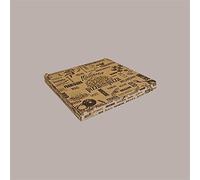 Lucgel Boîtes à pizza à emporter, 33 x 33 x 3 cm, carton Havane naturel, style vintage, lot de 100 pièces