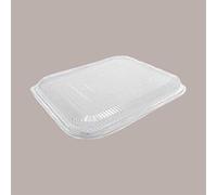 Lucgel Srl 50 pcs Couvercle convexe pour conteneur 6 portions en aluminium laqué or et noir ECLIPSE SMOOTH WALL 293x193H45 pour la livraison à emporter