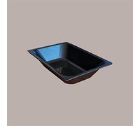 Lucgel Srl Lot de 1 bacs en plastique noir grand gastronorm réutilisable 360 x 250 x 80 mm