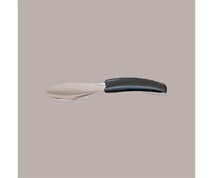 Lucgel Srl Lot de 1 spatule à crème glacée en acier, poignée noire, idéale pour carapine 20 cm
