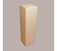Lucgel Srl Lot de 10 boîtes porte-1 bouteille champagne en papier naturel Havane 100 x 100 x 340 cm