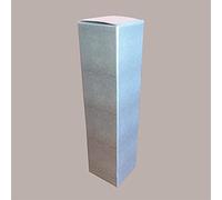 Lucgel Srl Lot de 10 boîtes porte-1 bouteille en papier Magnum Skin Argenté 110 x 110 x 390 cm