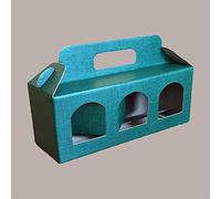 Lucgel Srl Lot de 10 porte-pots à 2 trous en papier soie vert 25 x 8 x 12 cm