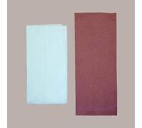 Lucgel Srl Lot de 125 sacs porte-couverts en papier paille Bordeaux + serviette 40 x 40 cm