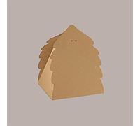LUCGEL Srl Lot de 5 boîtes à panettone en carton ondulé Havane en forme d'arbre 345 x 300 H335 mm